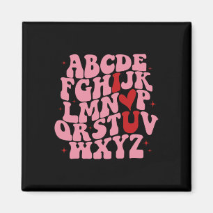 Imã Abc Alfabeto Eu Amo Você Professor De Inglês Dia D