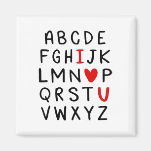 Imã Abc Alfabeto Eu Amo Você Professor De Inglês Dia D