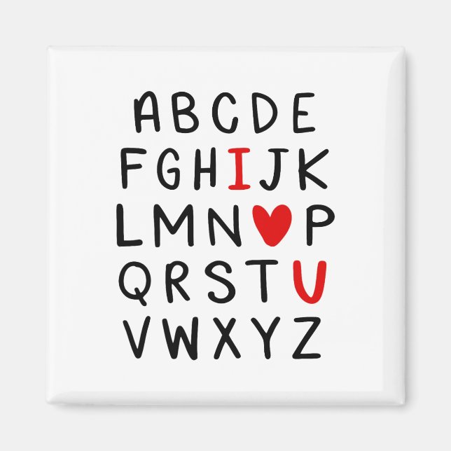Imã Abc Alfabeto Eu Amo Você Professor De Inglês Dia D (Frente)