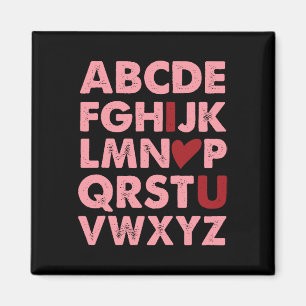 Imã Abc Alphabet Eu Te Amo Dias de os namorados De Pro