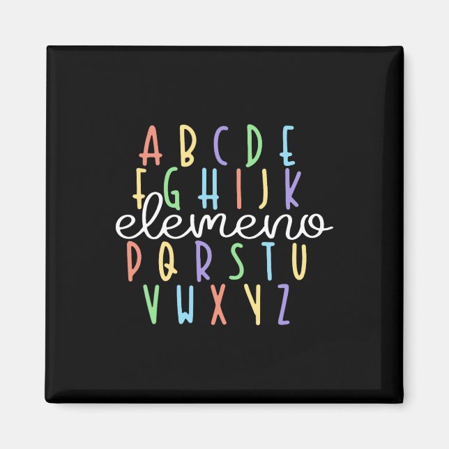 Imã Abc Elemeno Kindergarten Professor Cute Oferta De  (Frente)