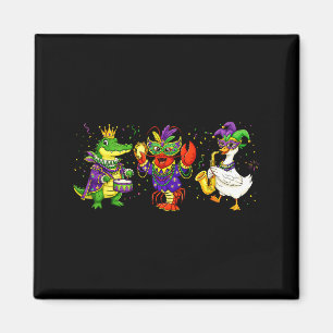 Imã Abc Jacaré Marrom Lagostim Louisiana Mardi Gras