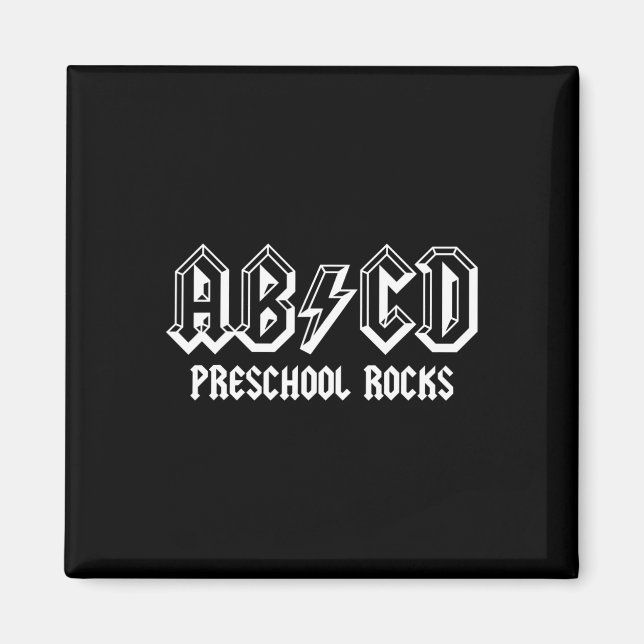 Imã Abcd Rocks Volta às Aulas Pré-Escola Rocks Profess (Frente)
