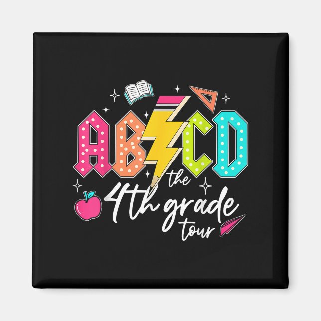 Imã Abcd The 4th Grade Tour Pencil Lightning Rock Boys (Frente)