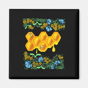 Imã Abeias E Mel Floral Retro Ucrânia Vyshyvanka Ukr