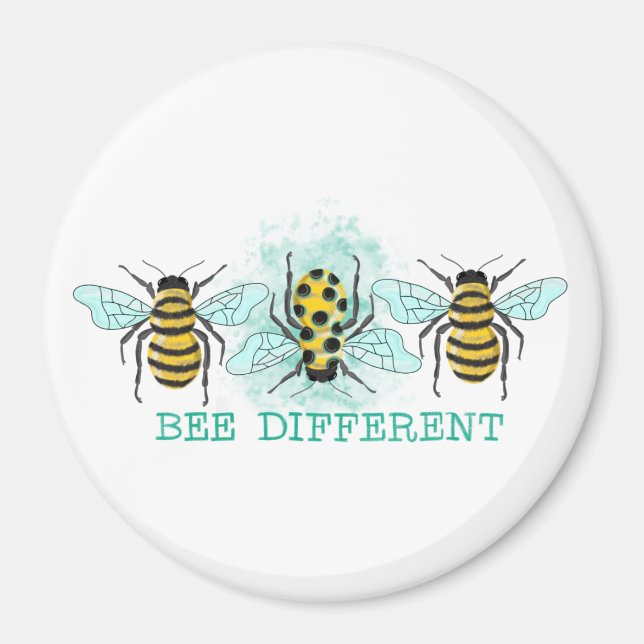 Imã Abelhas de Bumble Diferente Trio (Frente)