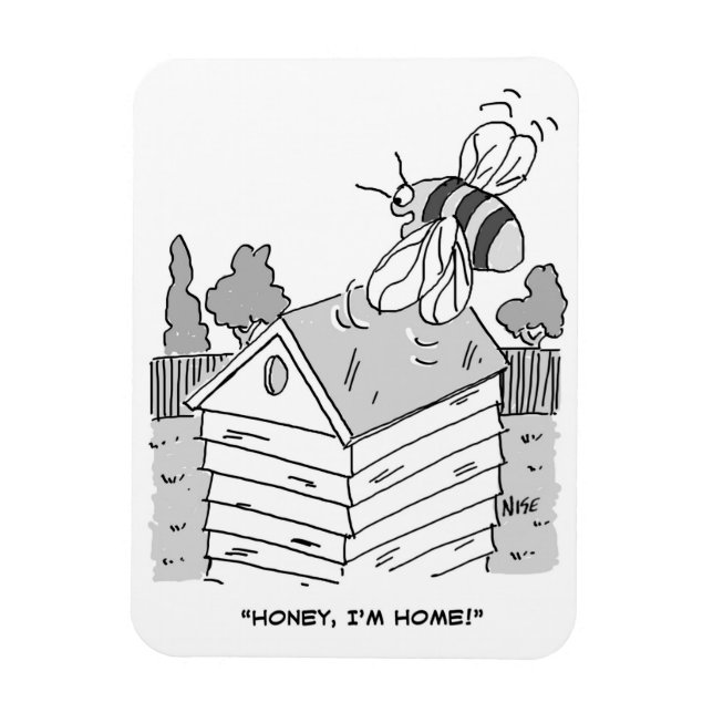 Ímã Abelhas de mel retornam à sua colmeia (Vertical)