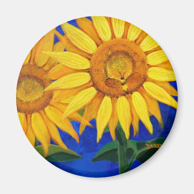 Imã Abelhas e Girassol (Frente)