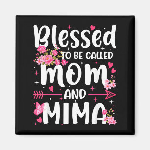 Imã Abençoado por ser chamado de Mãe e Mima Floral Mul