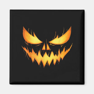 Imã Abóbora de Halloween com Rosto Assustador de Jack