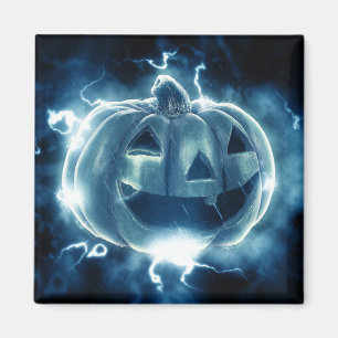 Imã abóbora de Halloween na chuva