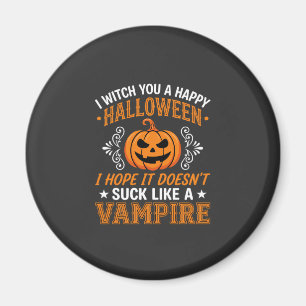 Imã Abóbora de Vampiro de Halloween Engraçado