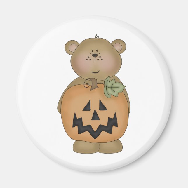 Imã Abóbora Jack O'lantern do Ursinho (Frente)