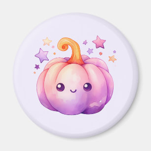 Imã Abóbora Pastel com Estrelas Vibe Sonhadora Fofa