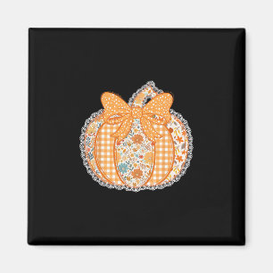 Imã Abóbora Remendada Vintage Arco Feminino Meninas Ou