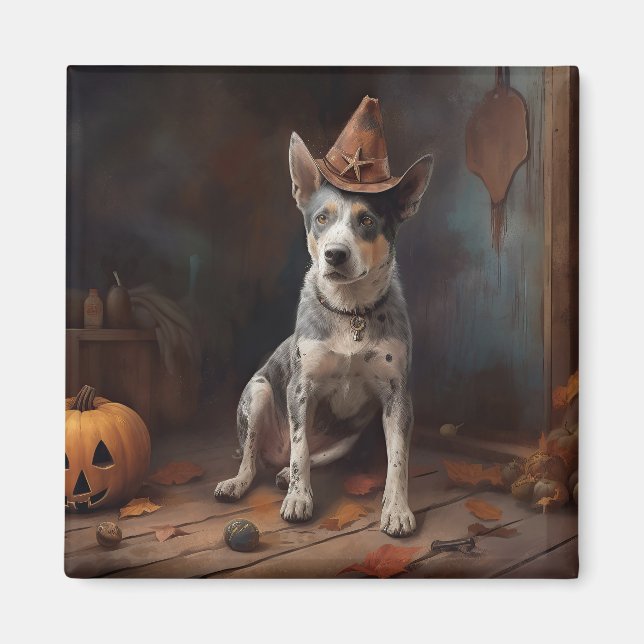 Imã Abóboras de Gado Australianas de Halloween Assusta (Frente)