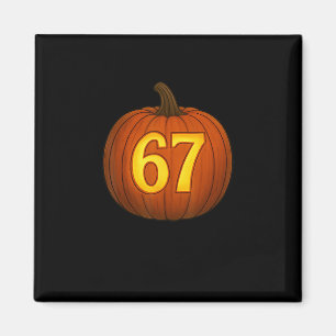 Imã Abobrinha de Halloween Engraçado Seis Sete 67 Jack