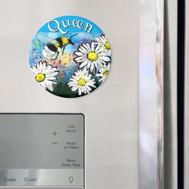 Imã Aborígene Abelha em Margaridas Personalizado (In Situ (Fridge))