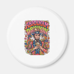 Imã Abraão Patriótico Bebendo Retro