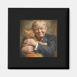Imã Abraçando Um Gato Laranja 2024