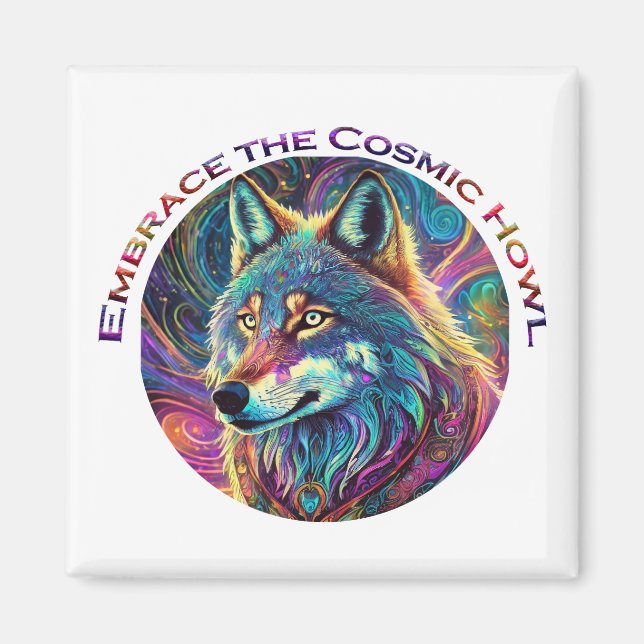Imã Abrace o Lobo de Howl Cósmico (Frente)