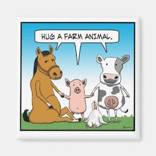 Imã Abrace um animal de fazenda