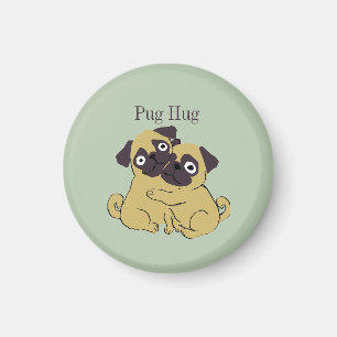 Imã Abraço de pug 