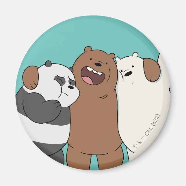 Imã Abraço do Grupo Bare Bears (Frente)