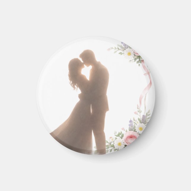 Imã Abraço Dourado ao Pôr do Sol - Romântico (Frente)