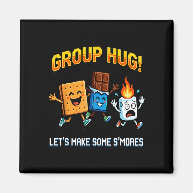 Imã Abraço em grupo de Smores divertido presente de 8  (Frente)