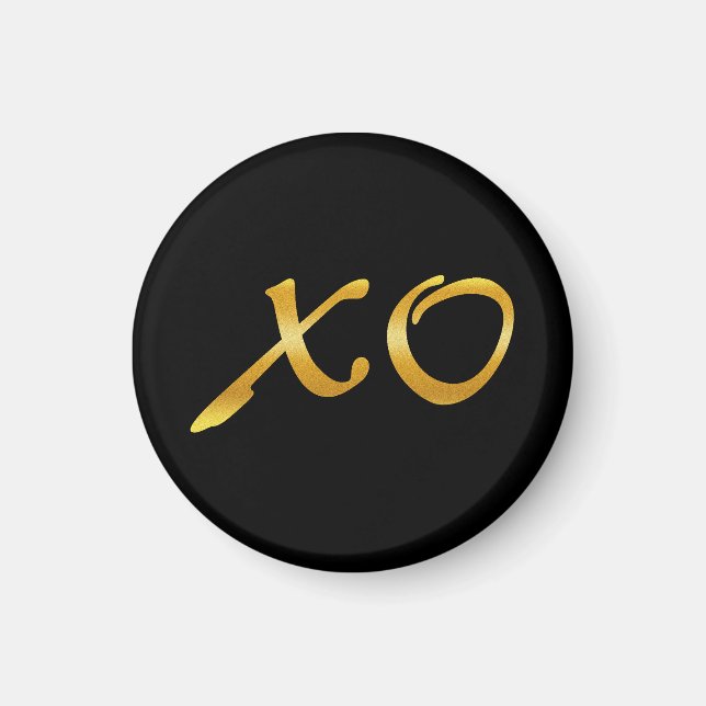 Imã Abraços e beijos em Dourado (Frente)