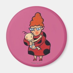 Imã Abraços grandes do olá! do Auntie no vermelho