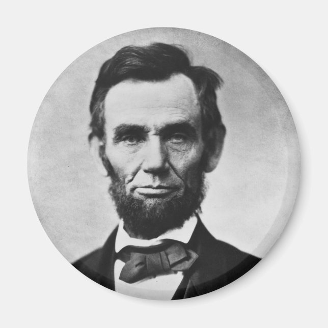Imã Abraham Lincoln Retrato de Alexander Gardner (Frente)