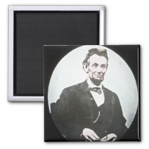 Imã Abraham Lincoln Vintage Magic Lantern Slide