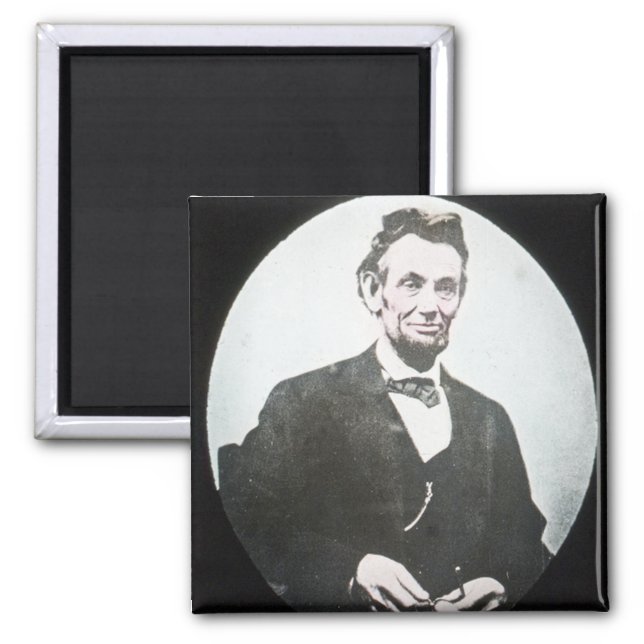 Imã Abraham Lincoln Vintage Magic Lantern Slide (Frente)