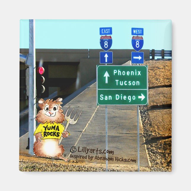 Imã Abrahamster no Yuma Forking Thoughts Magnet (Frente)