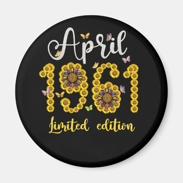 Imã Abril de 1961 61 anos Girassol 61º aniversário (Frente)