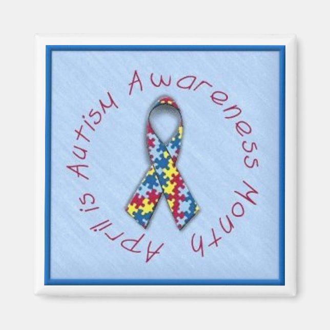 Imã "Abril é mês de consciência do autismo" (Frente)
