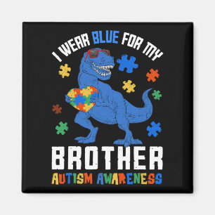 Imã Abril Eu Uso Azul Pelo Dinossauro Irmão Conscienti