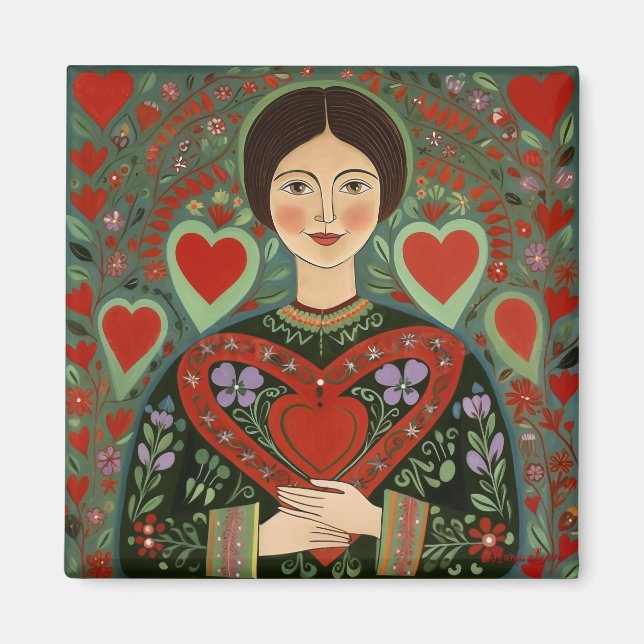 Imã Abrir pessoas com coração (Frente)