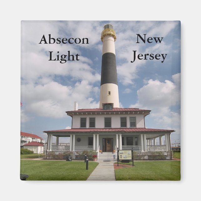 Imã Absecon Light, Nova Jersey Magnet (Frente)