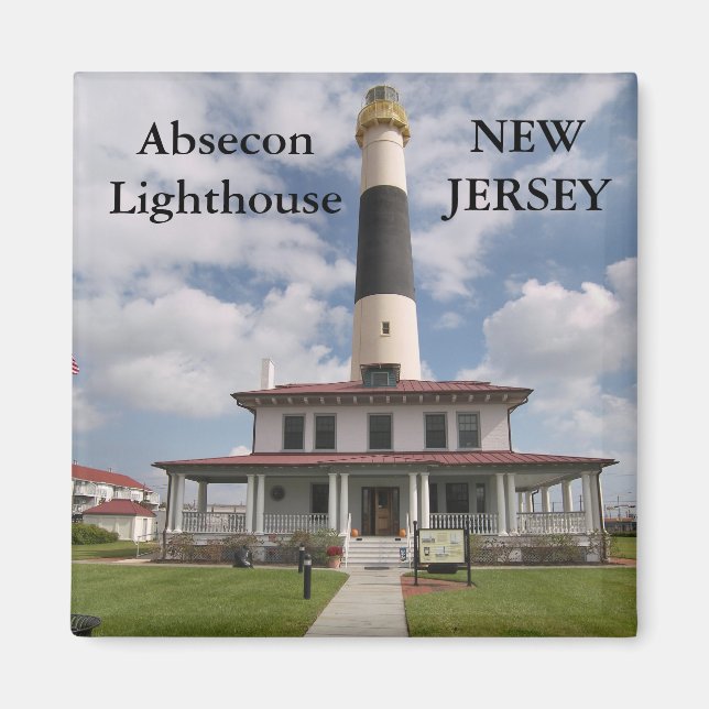 Imã Absecon Lighthouse, Nova Jersey Magnet (Frente)