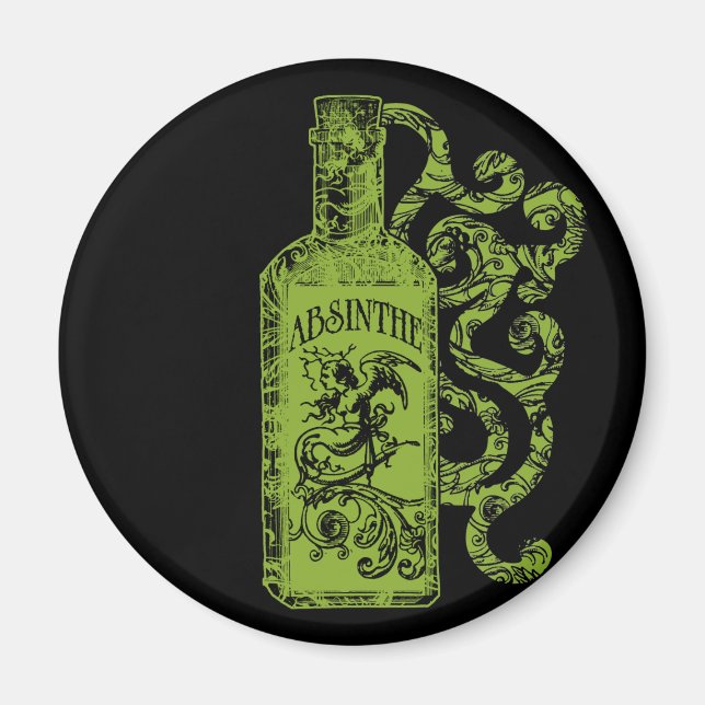 Imã Absinthe Bottle Swirls (Frente)
