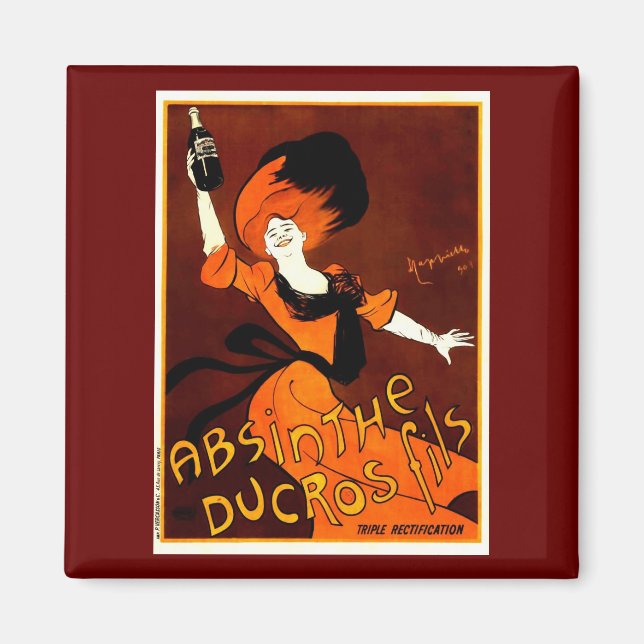 Imã Absinthe Ducros Fils Leonetto Cappiello Fine Art (Frente)