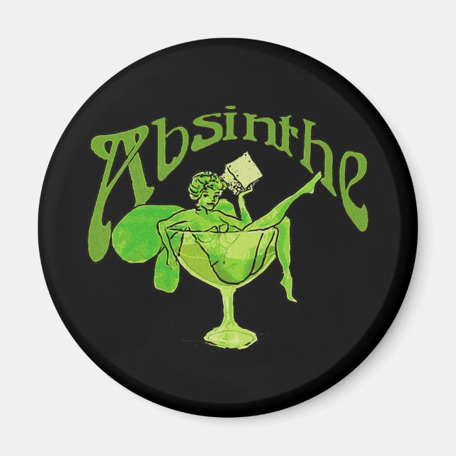 Imã Absinthe Girl In Glass (Frente)