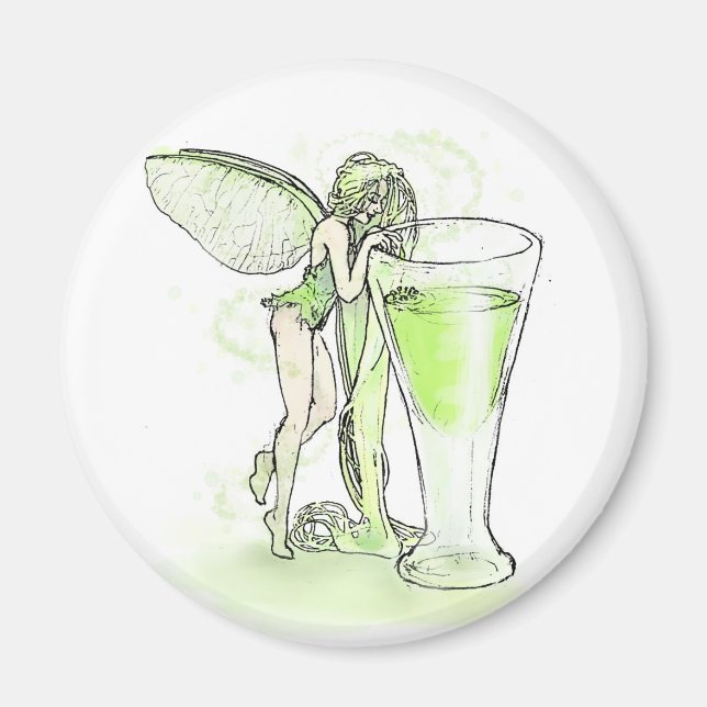 Imã Absinthe La Fee Verte Fairy With Glass (sem texto) (Frente)