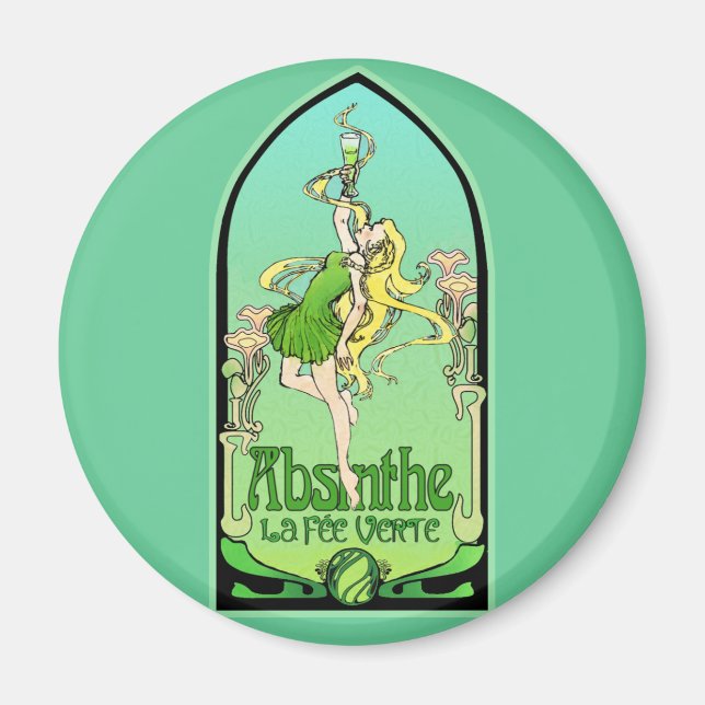 Imã Absinto Art Nouveau (Frente)