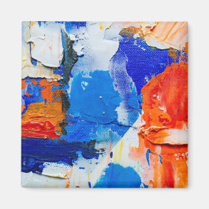 Imã Abster de Abstrato de pintura de Abstrato azul e l