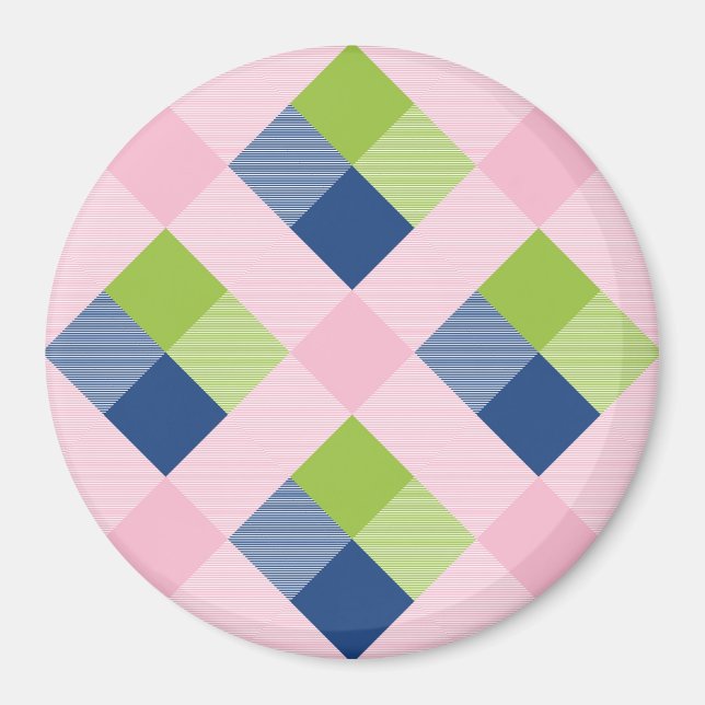 Imã Abstração Geométrica Quadrada 18 (Frente)