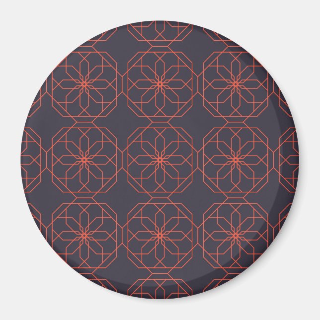 Imã Abstração geométrica simples, elegante e elegante (Frente)